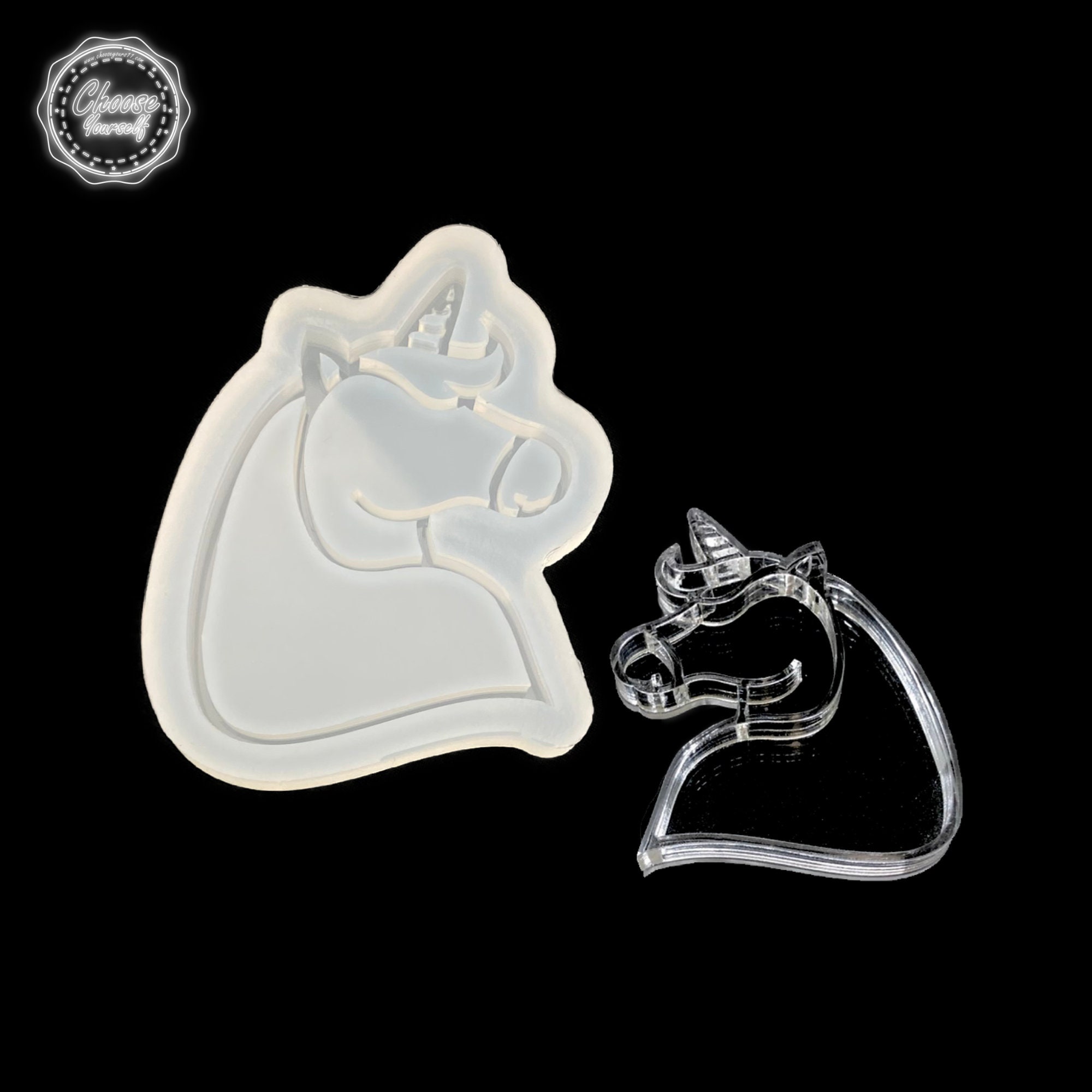 Unicorn Shaker silicone mold Resin Mold 2,36Inch ore 3,14
