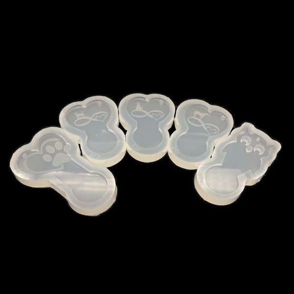 Shopping cart chip set animals silicone mold