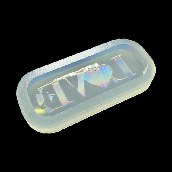 Love pendant silicone mold with Holo effect