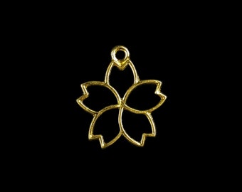 Bezel cherry blossom gold ore Silver