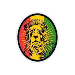 Rasta Lion Sticker, Lion of Judah, Reggae Sticker, Rastafari Kiss-Cut Stickers for Rasta Love