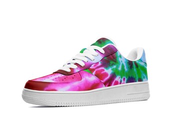 Tie Dye Sneakers, Stylish, Unique, Colorful, Unisex Low Top