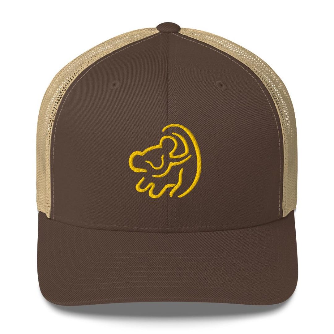 Simba Trucker Cap, Embroidered Lion King Simba Drawing, Cute Hat, Simba ...