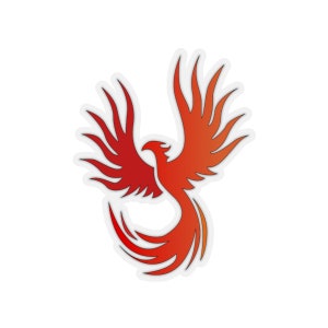 Rising Phoenix Sticker, hors des cendres, Fire Fenix, Phoenix Sticker, Phoenix gift, Kiss-Cut Stickers