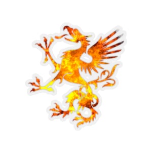 Dragon Sticker, Dragon Viking Sticker, Viking Cruise, Viking Symbol Fire Flames Norse Vikings Gift Kiss-Cut Stickers