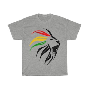Rasta Lion, Rastafari t-shirt, Jamaica T Shirt,  Reggae Music Tee, Rastafari T-Shirt for Rasta Lover Unisex Heavy Cotton Tee