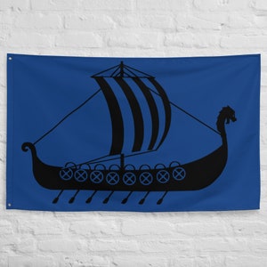 Viking Ship Flag Norse Mythology Floki Shipyard Vikings Home Decoration