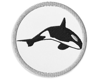 Orca Killer Patch, Whale & Dophins Lover, Patches Ricamate - Circular 3 in