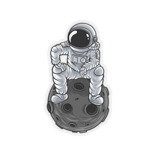 Astronaut sticker, Spaceman sticker,  Space sticker, Galaxy Kiss-Cut Stickers for Space lover