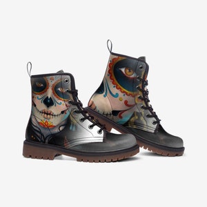 Stivali Lady Skull, stivali leggeri in pelle casual MT