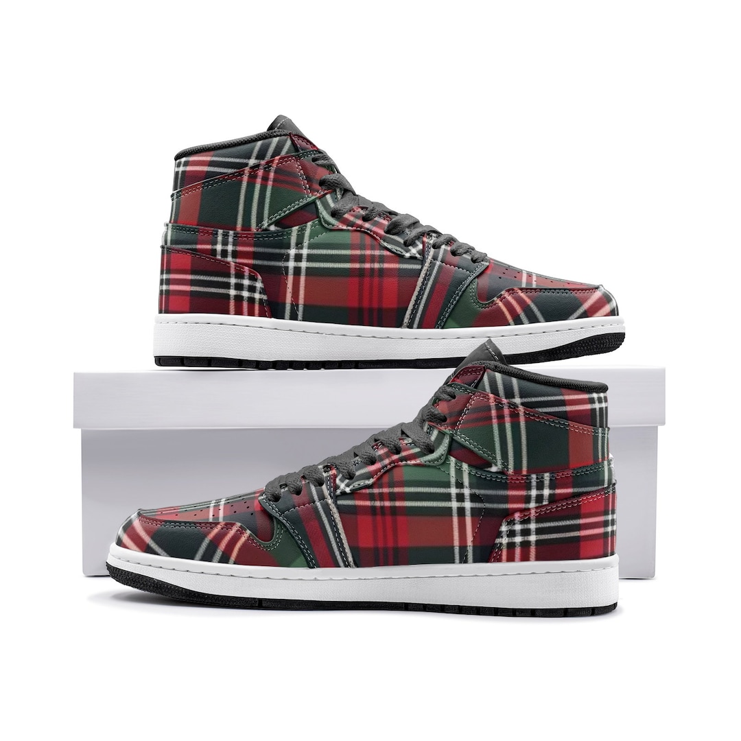 Tartan Scottish Brown Green Plaid Women's Casual Shoes