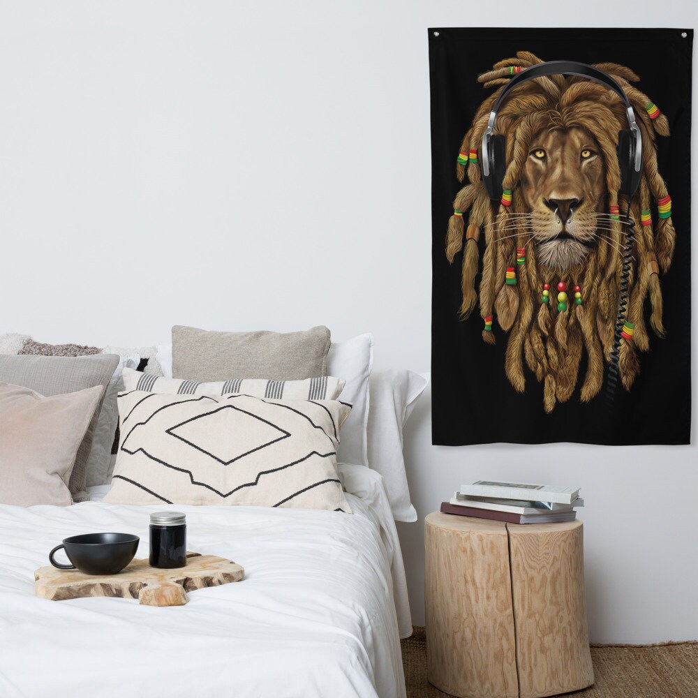 Bandiera Etiopia con leone (Rasta) - FlagSuperstore