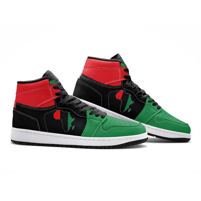 Pan-African Sneakers, Africa High Top Shoes, Unisex Sneaker TR image 2