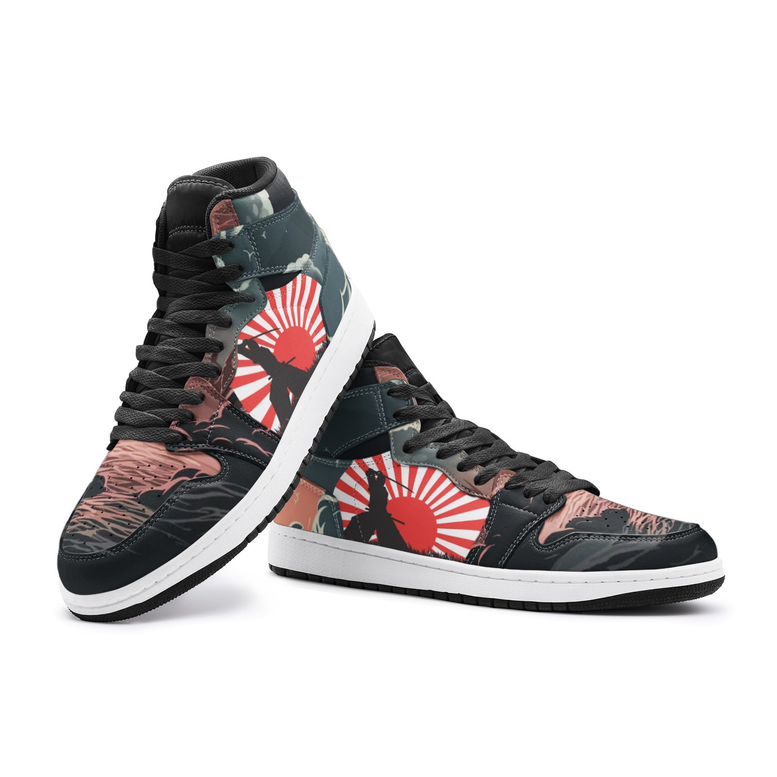 Samurai Rugby Boot Samurai Sneakers, Katana, Japanse Warrior Red Rising Sun, Unique Unisex ...