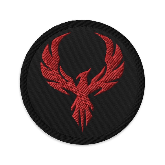 Phoenix Rising Patch, • 3″ (7.6 cm) in diameter, Resurrection & New Beginnings Symbol, Ppwerfull StatementEmbroidered patches