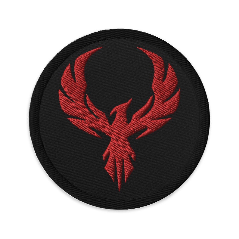 Phoenix Rising Patch, • 3″ (7.6 cm) in diameter, Resurrection & New Beginnings Symbol, Ppwerfull StatementEmbroidered patches