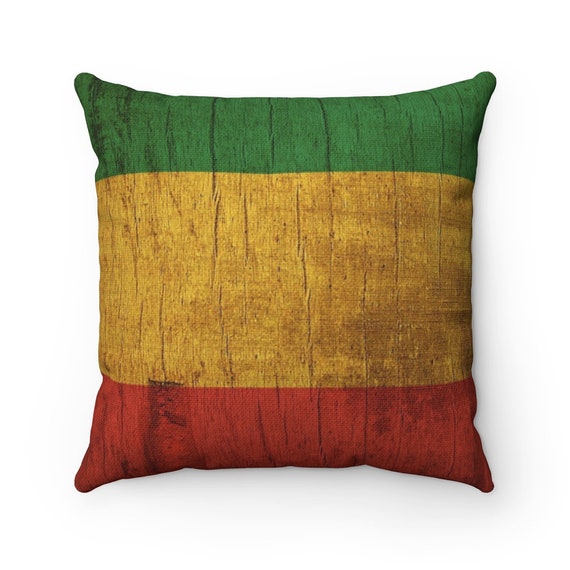 Rasta Colors Pillow RastafariDouble Sided Jamaica Lion Of Etsy