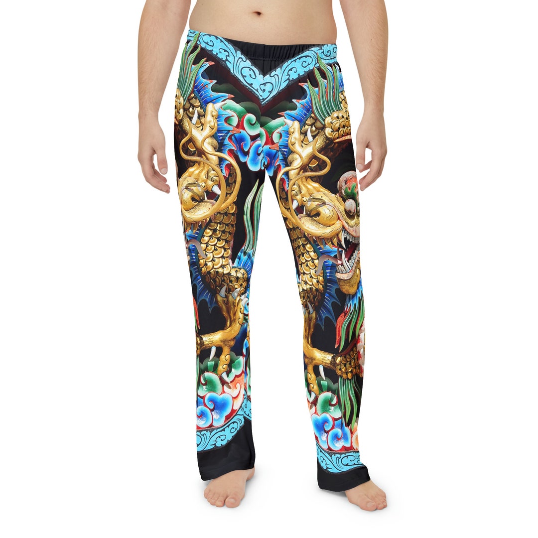 Men's Pajama Pants Chinese Dragon Gift for Him Etsy