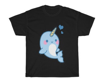 T-shirt enfant, licorne kawaii mignonne, chemise kawaii, t-shirt kawaii, t-shirt licorne mignon, cadeau amusant pour amateur d'anime, t-shirt en coton épais unisexe