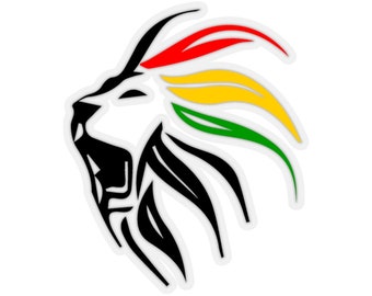 Rastafari Lion Sticker, Rasta Lion Art Dreadlock Rastafari Kiss-Cut Sticker für Rasta Liebhaber, Kiss-Cut Sticker
