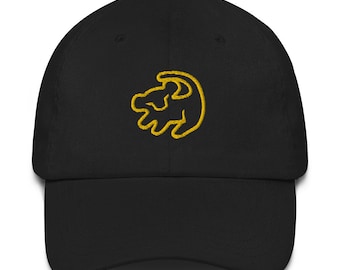 Simba Hat, Embroidered Lion King Simba Drawing, Cute Dad hat, Simba Cap, Lion King Hat