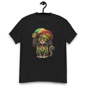 Rasta Cat Stijlvol Rastafari Design Reggae en Jamaica Vibes T-Shirt, Heren & Dames klassiek T-shirt