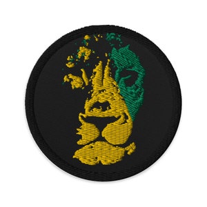 Rasta Lion Embroidered patches, Proud Jamaican, Reggae Rastafari Vibes