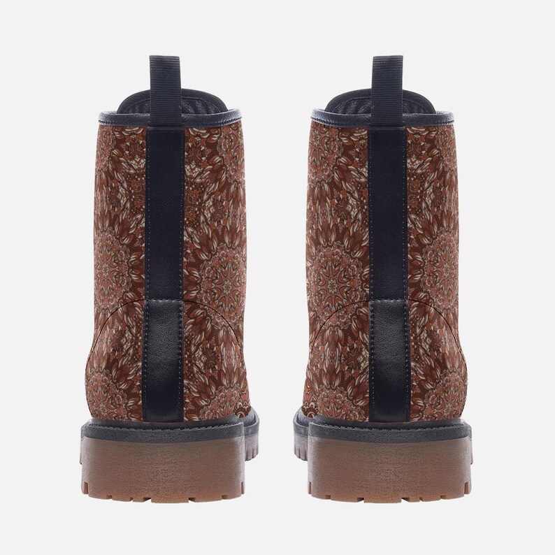 Pattern For Combat Boot Mandala Pattern Combat Boots for Women, Mandala Vegan Leather ...