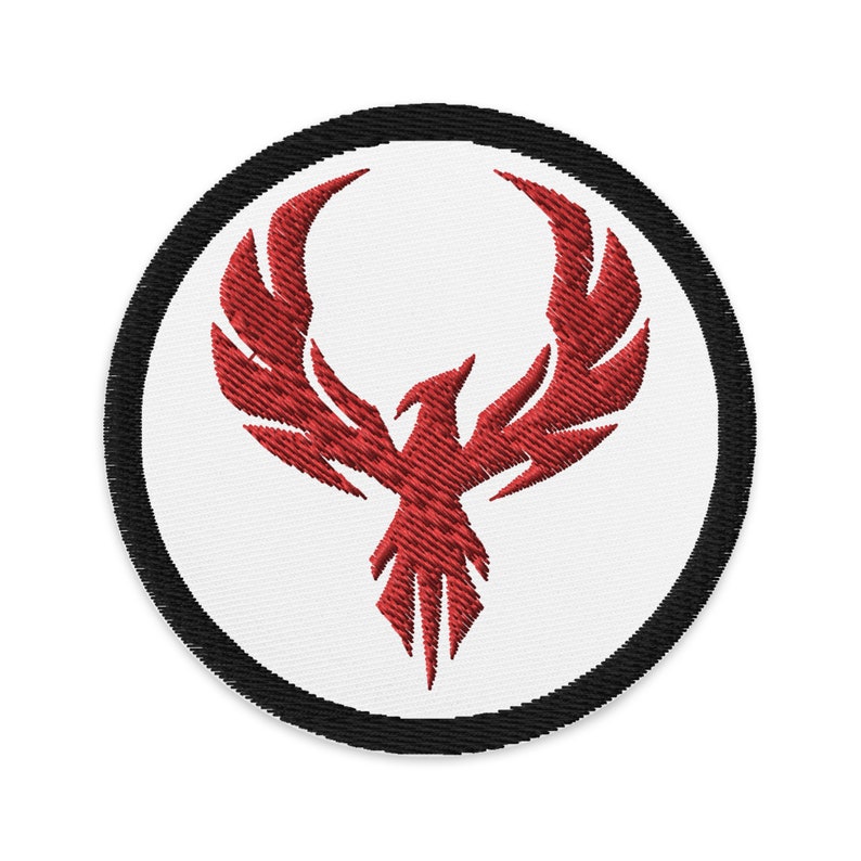 Phoenix Rising Patch, • 3″ (7.6 cm) in diameter, Resurrection & New Beginnings Symbol, Ppwerfull StatementEmbroidered patches