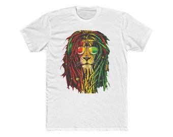 T-shirt Reggae Rock Steady Bob Marley - Couleur Blanc, Fait Main, Neuf