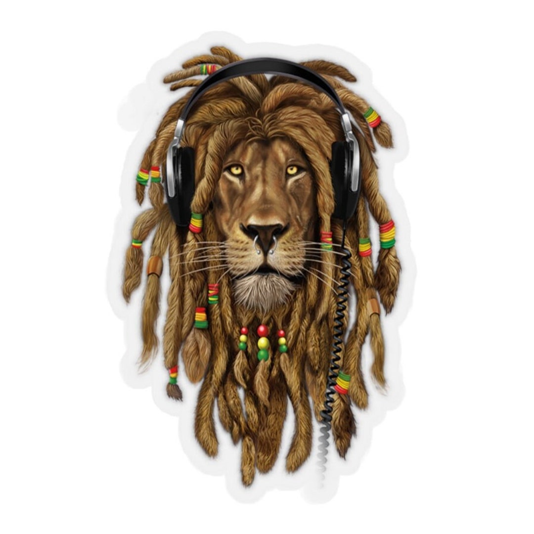 Rasta Reggae Jah Lion Of Judah Sticker – Car Decal – One Love Rastafarai – Made In France