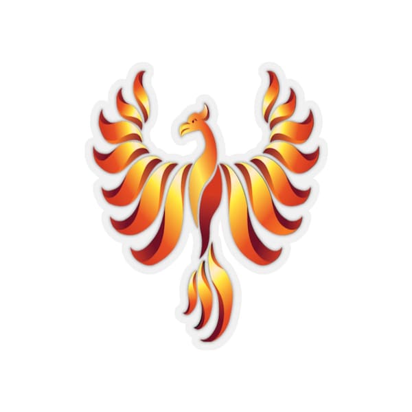 Rising Phoenix, out of the ashes, Fire Fenix, Phoenix Sticker, Phoenix gift, Kiss-Cut Stickers
