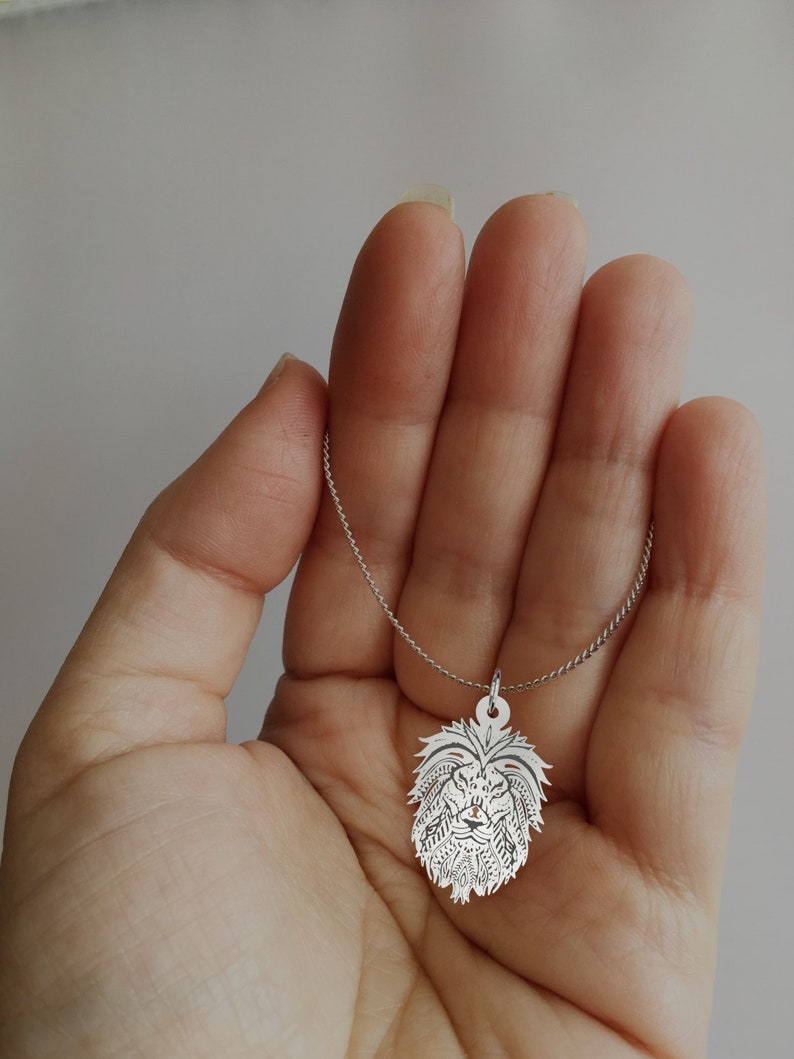 Lion Jewelry Lion Necklace Lion head pendant