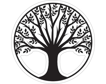 Levensboom sticker, vinyl sticker, bomen, boom Kiss-Cut stickers