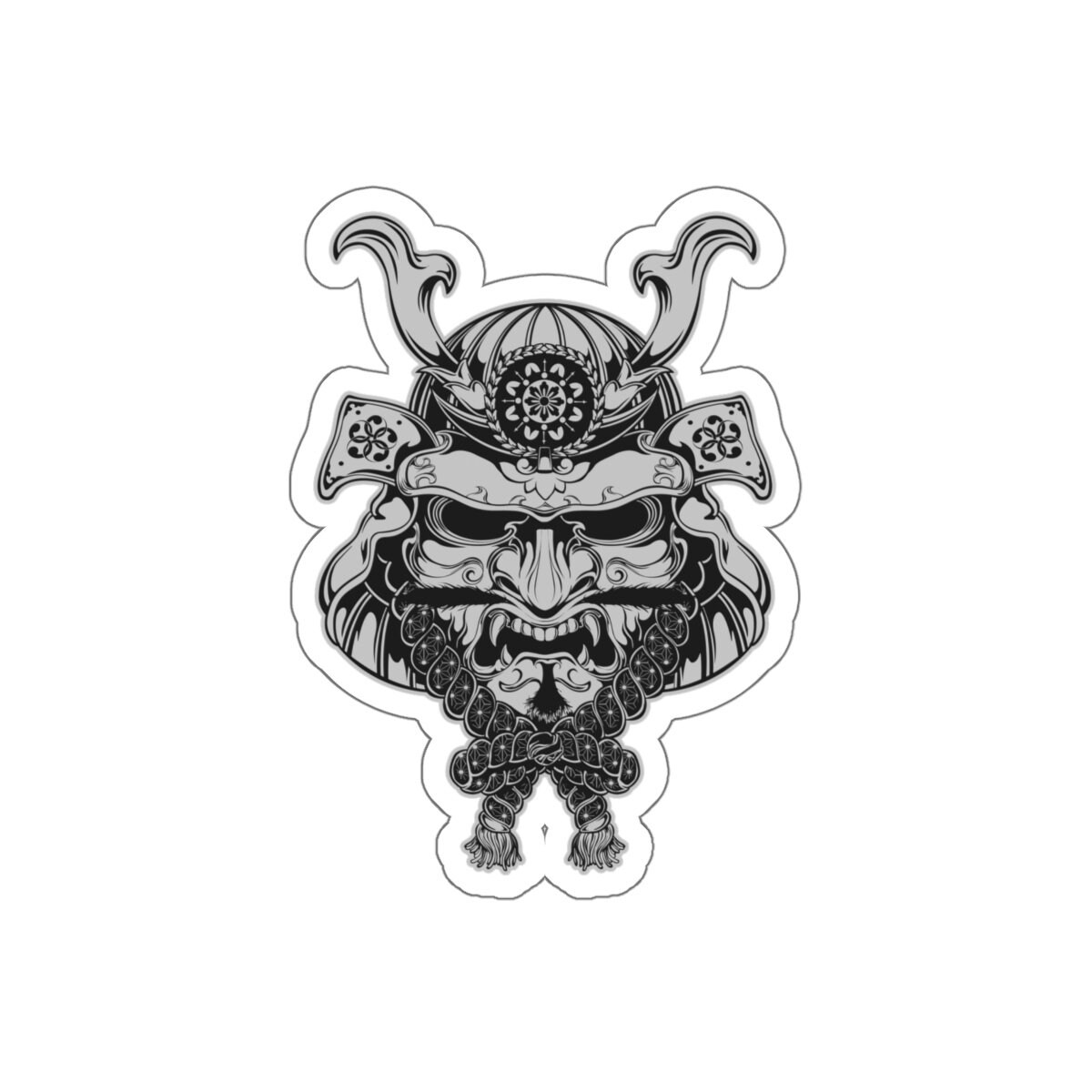 Samurai Sticker, Samurai Warrior Bushido Fighter Japanese Oni Kiss-cut ...