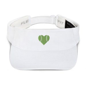 Tennis Love Visor , Women&#39;s Tennis Hat, Heart Tennis Visor Cap, Tennis Hat Gift, Distressed Dad Visor Hat