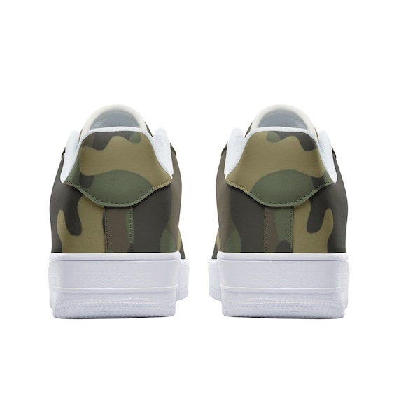 Sneakers mimetiche Sneakers mimetiche verdi Calzature mimetiche Militari Esercito Sneakers basse unisex in pelle Etsy Italia