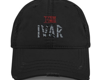 Viking Hats Embroidered Vikings Team Ivar The Boneless Distressed Dad Hat