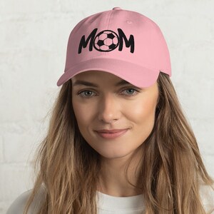 Fussball Mama Hut, Süßer bestickter Papa Hut, Fußball Spiel Hut, Geschenk für Fußball Mutter