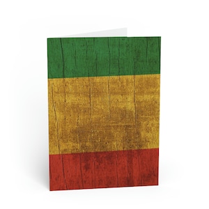 Cartes de vœux Rasta, couleurs rastafari, ambiance reggae jamaïcaine