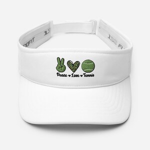 Peace, Love, Tennis Visor