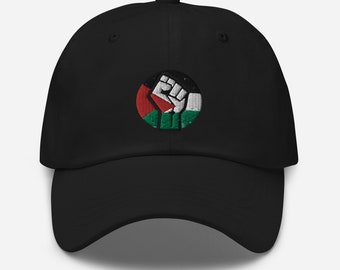 Chapeau de papa palestinien, poing de drapeau palestinien, chapeau brodé de haute qualité