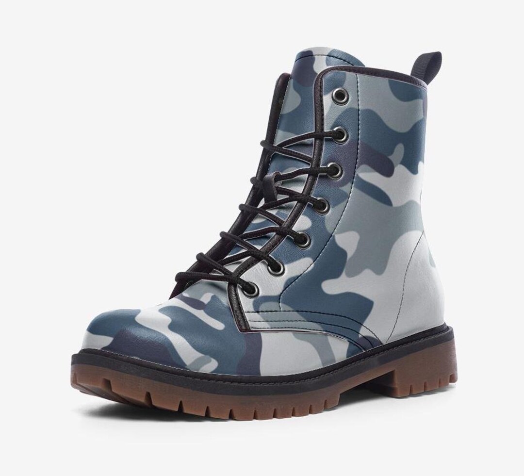 CSS Blue Camo Boots. main image 0