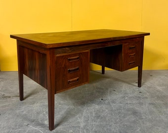 Danish mid - century rosewood freestanding desk 1960s