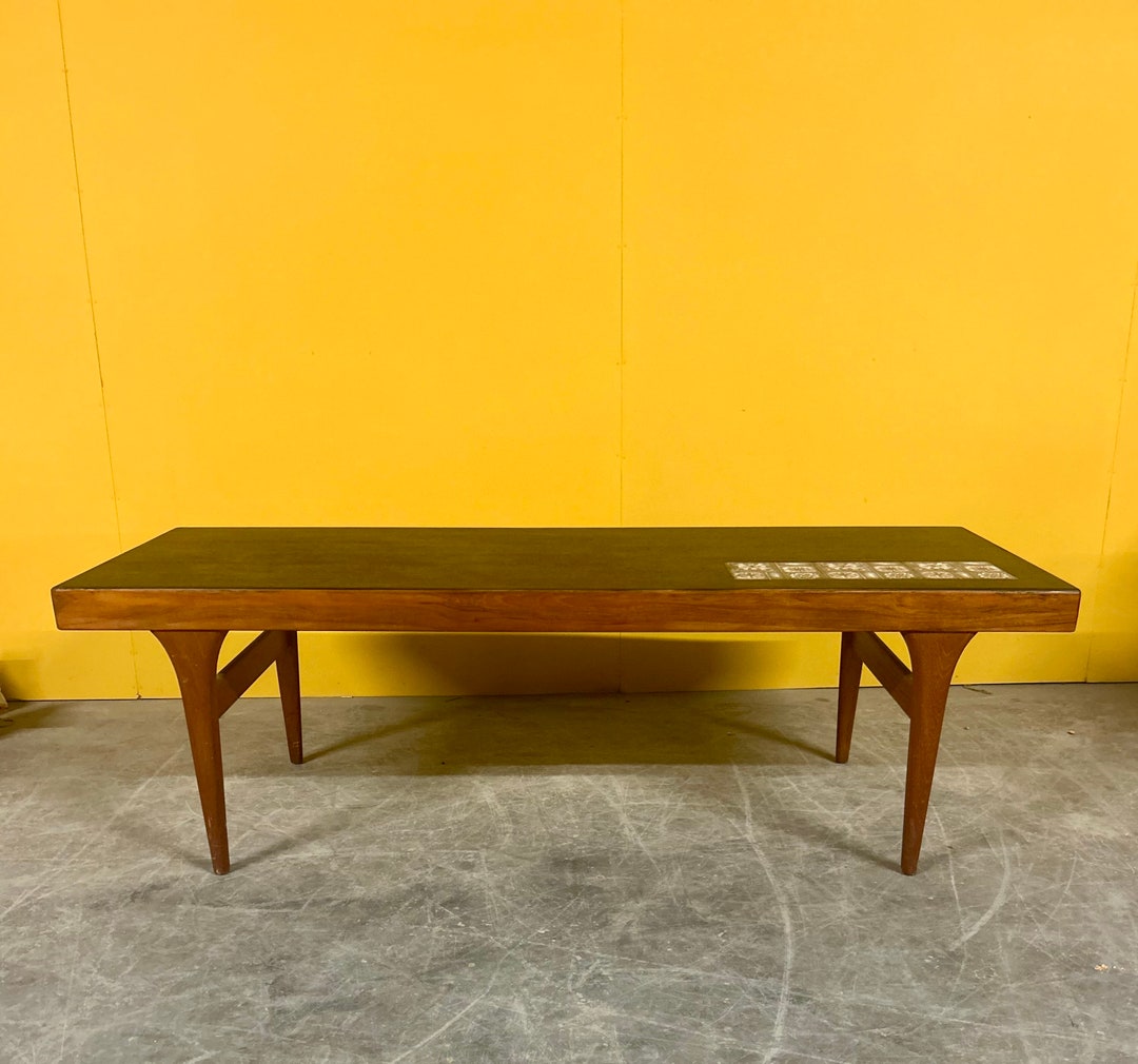Danish Vintage Rosewood Coffee Table With Tiles by Johannes Etsy