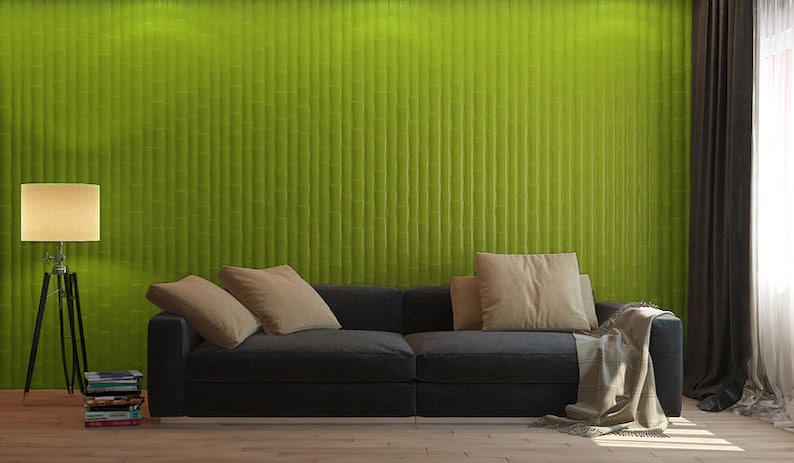 or concrete decor wall panels gypsum ABS Plastic mold 3D Panel Bamboo for making from plaster