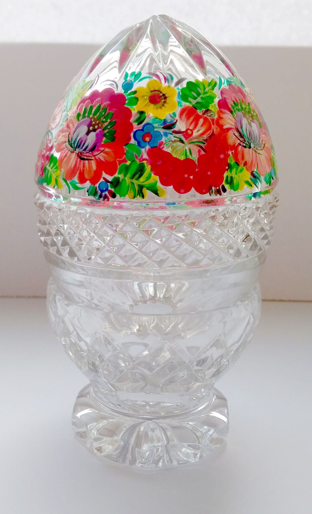 Ukrainian Easter Egg Crystal Petrikivka Painting Pysanka Etsy