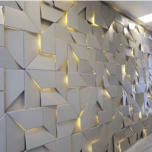 LED - ABS Plastic mold 3D Panel, for making from plaster (gypsum) or concrete - decor wall panels