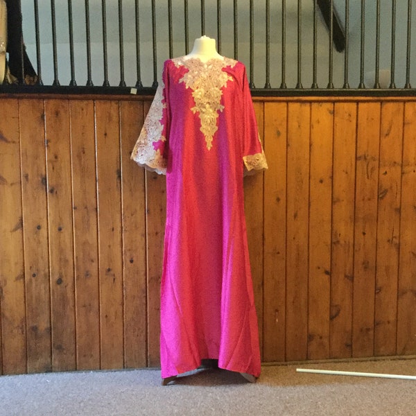 Silky  dress lace Dress  sequins beads maxi dress  Arabian dress gown robe abaya party dress UK 10 12 14 16 18 20  S to XXL