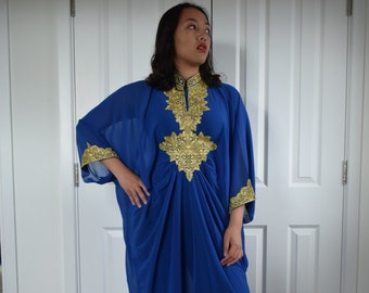 Abaya Marocaine De Dubaï Outre De La Broderie De Dentelle Etsy